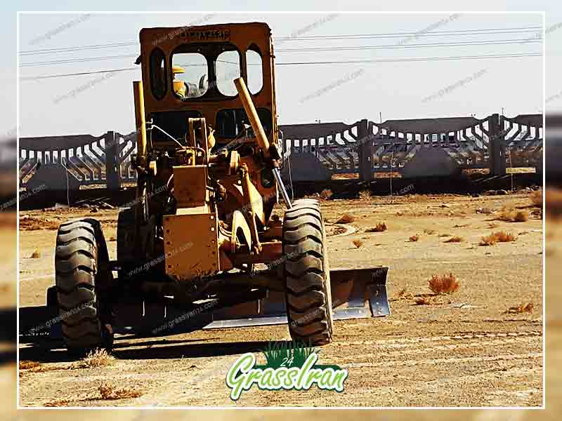 تسطیح زمین چمن مصنوعی فوتسال