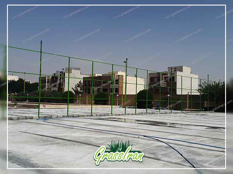 زیرسازی زمین چمن مصنوعی شاهین شهر اصفهان