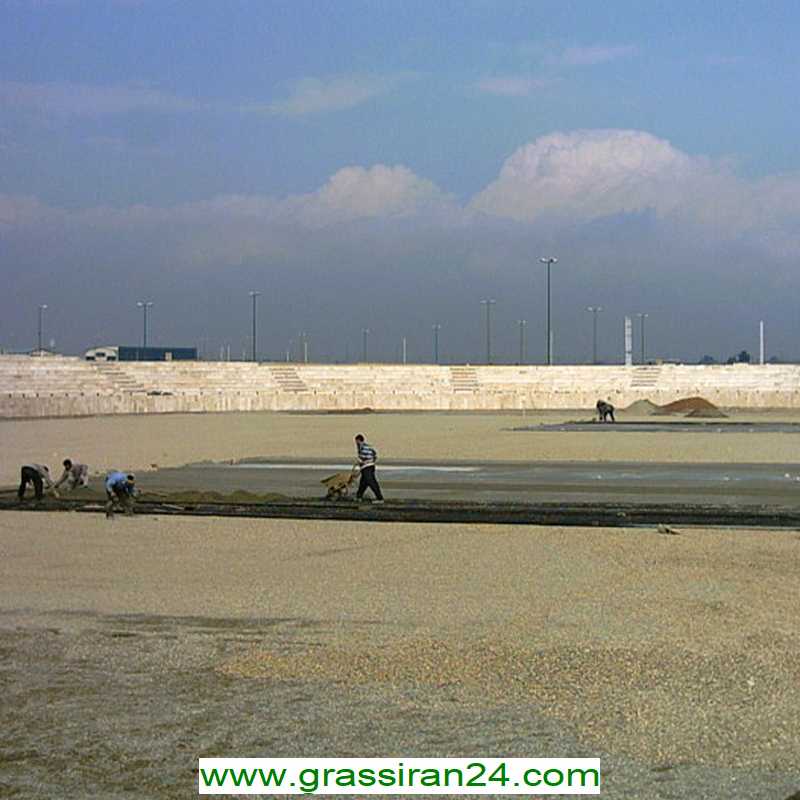 زیرسازی زمین چمن مصنوعی فوتبال