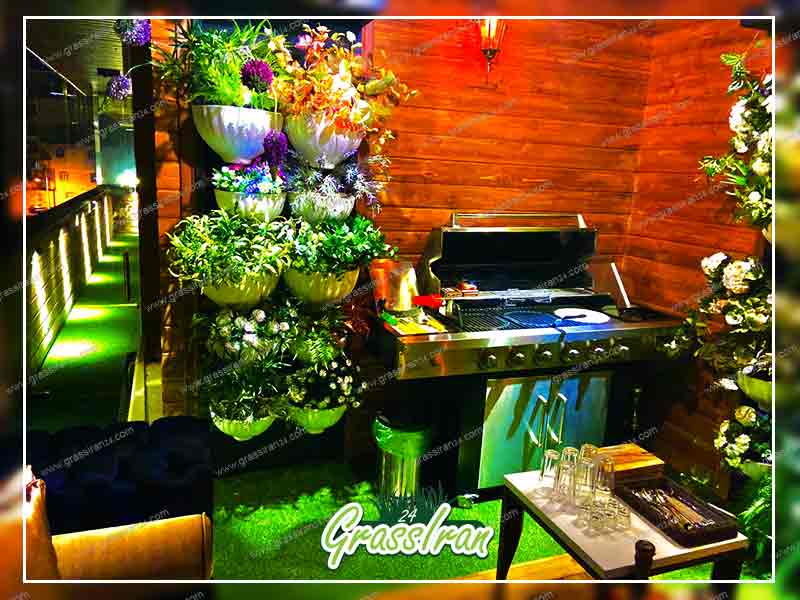 چمن مصنوعی تزئینی برای تراس