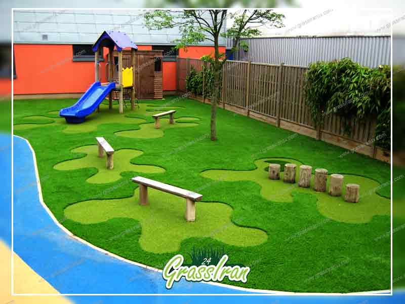 زمین چمن مصنوعی بازی کودکان در ویلا