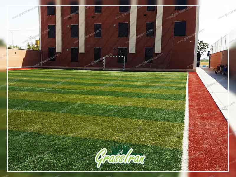 چمن مصنوعی فوتبالی و فوتسالی ملانژ دو رنگ