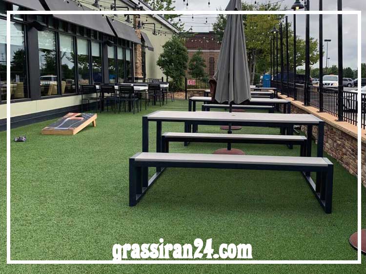 چمن مصنوعی برای رستوران تالار