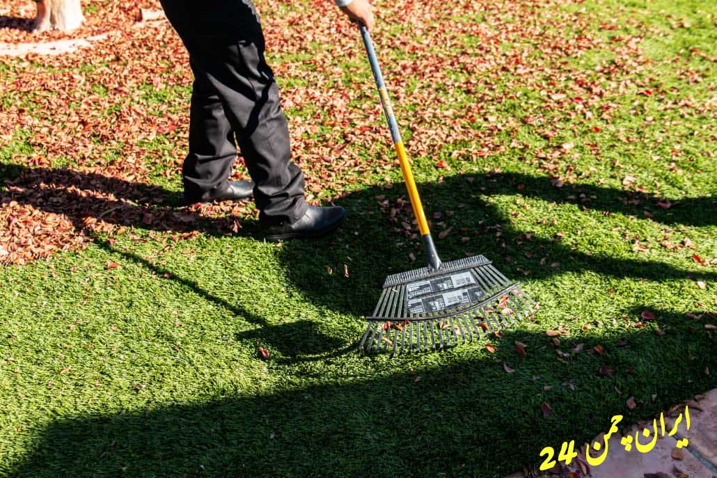 clean artificial grass